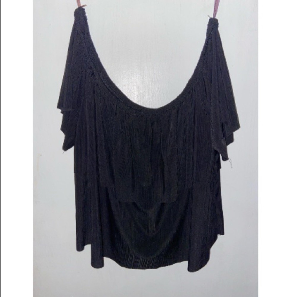 Off the Shoulder Black Top